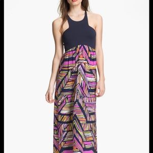 'Nia' Print Cutaway Maxi Dress ALICE & TRIXIE